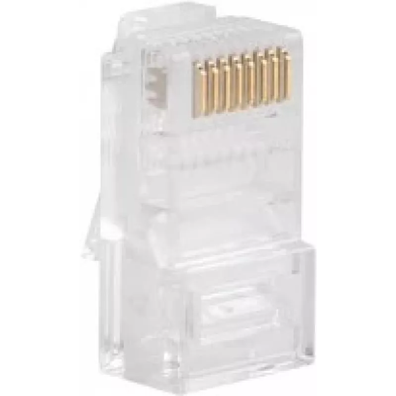 LANBERG RJ-45 Kabelverbinder PLU-5000, U/UTP (UTP) Schirmung, transluzent weiß, 100er-Pack