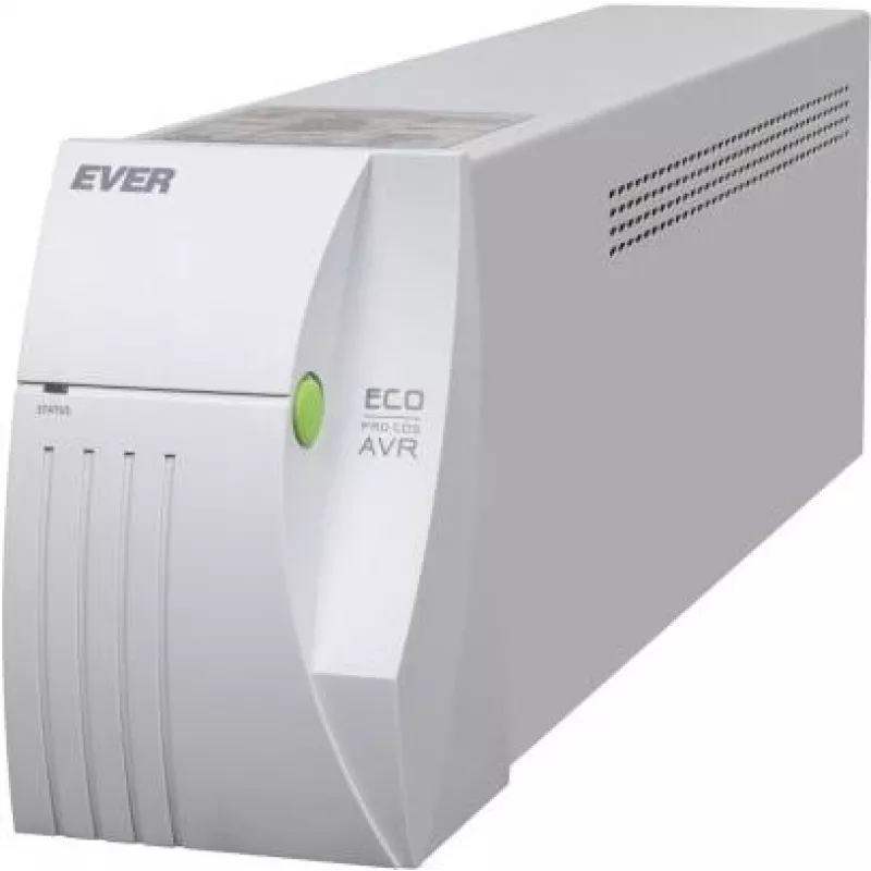 EVER ECO Pro 1000 AVR CDS - USV - AC 230 V - 650 Watt - 1000 VA 5 Ah - USB - Ausgangssteckdosen: 2 - Weiß