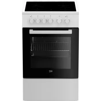 Beko FSS57000GW Herd Standherd Elektro Cerankochfeld Schwarz, Weiß