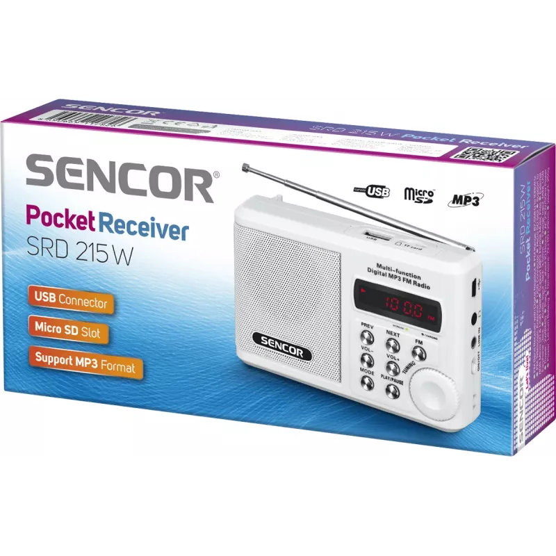 Tragbares Radio SRD 215 W MP3, USB, SD