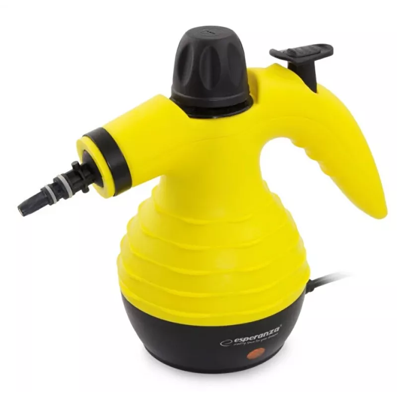 Tragbarer Dampfreiniger ESPERANZA EHS001 — 0,35 L, 900 W, 3 bar, 115 °C, 40 g/min, inklusive Boden-/Polster-/Bürstendüsen