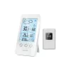 Sencor SWS 3000 W Wetterstation mit Ladestation und Funksensor, Weiß