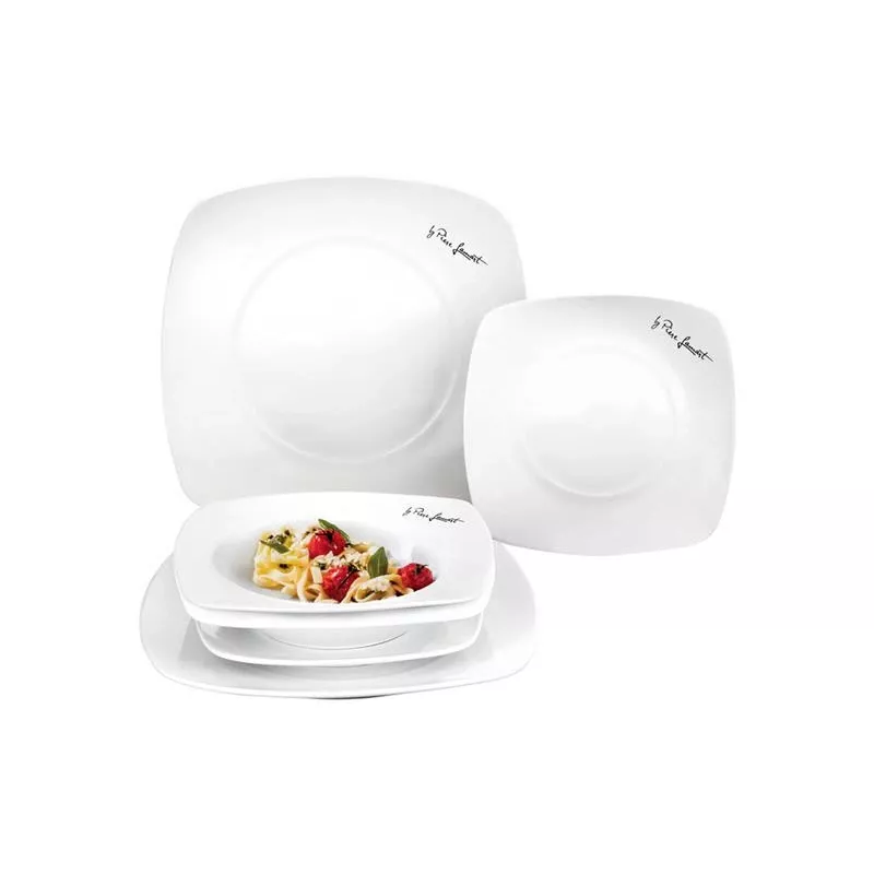 Tafelservice LAMART LT9002 — 6-tlg. Porzellanteller: 2×25 cm, 2×20 cm, 2×17 cm, weiß