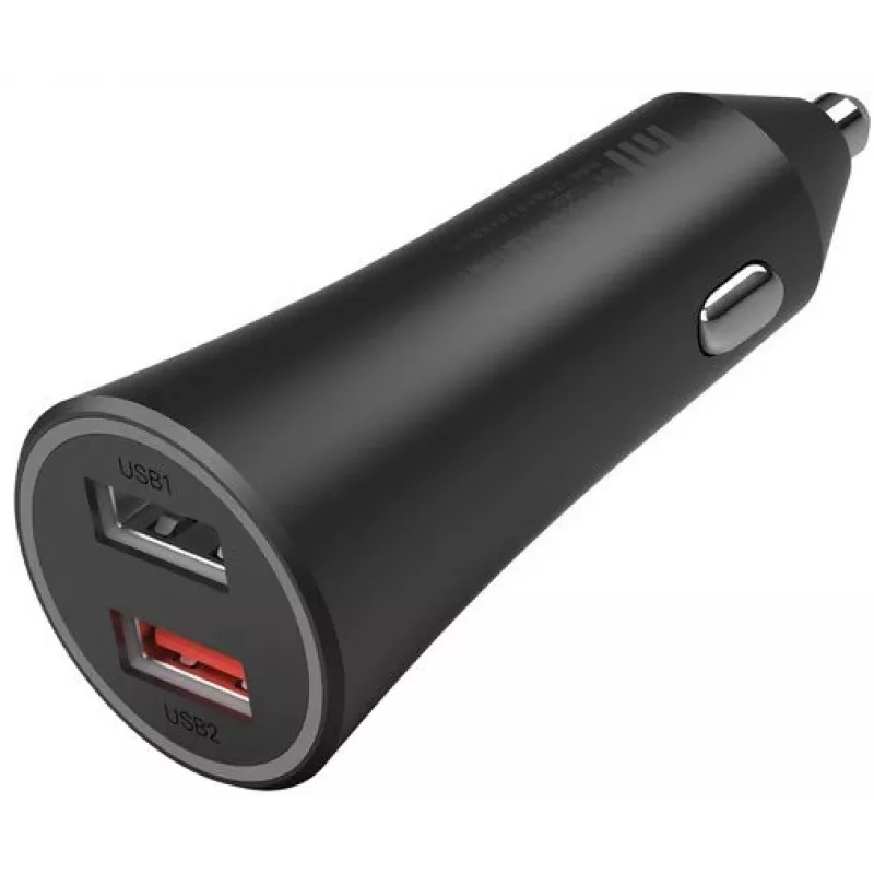 Xiaomi 37 Watt Dual Port Car Charger Black, Black