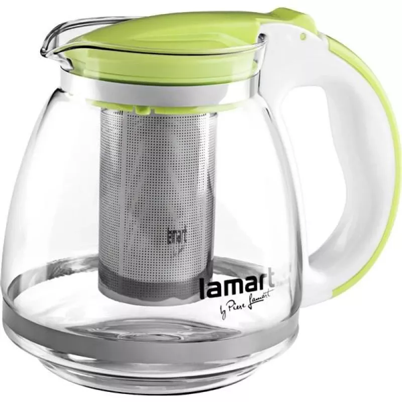 Glaskanne Lamart LT7028 grün transparent 13 cm Durchmesser 155 mm Höhe