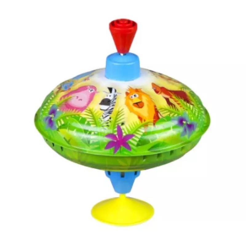 Kreisel Lena Humming top Wilde Tiere 16 cm — hölzerner Spielzeugkreisel von Lena, 16 cm Durchmesser
