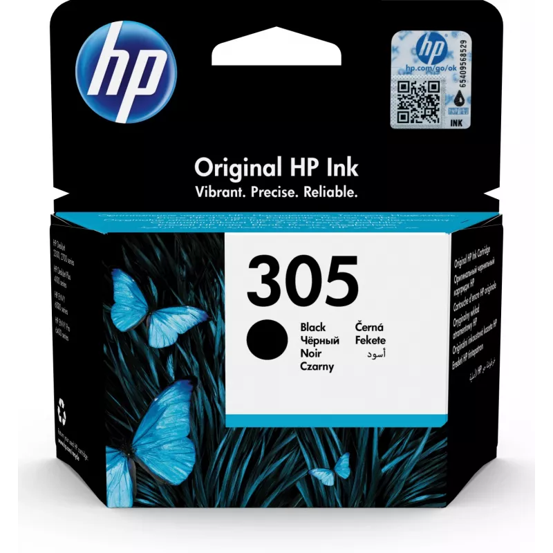 HP 305 Schwarze Original-Tintenpatrone, schwarz, 1 Stk., 120 Seiten