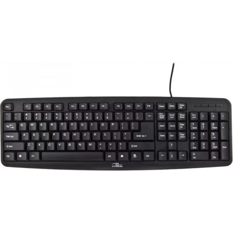 Titanum Tk102 PS/2 Tastatur schwarz US Qwerty