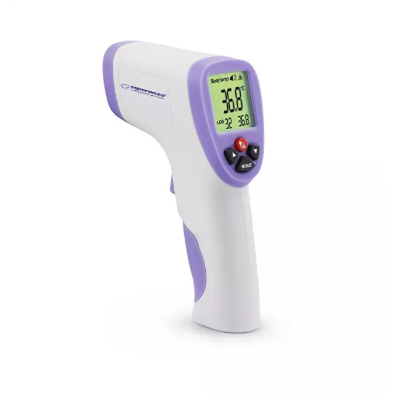 Esperanza ECT002 digitales Körperthermometer Fernmessungsthermometer Lila, Weiß Ohr, Stirn, Mund, rektal, unter dem Arm Tasten