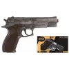 Spielzeug-Dartpistole Pulio Police gun metal GONHER 45/1 15545/1 — Metalloptik, Einzelschuss-Spielzeugwaffe