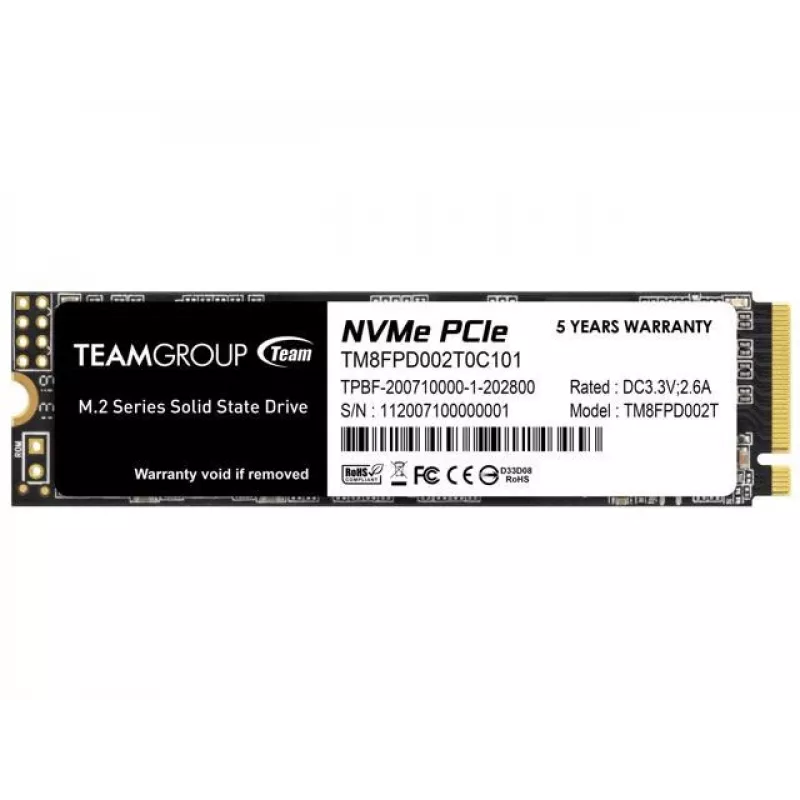 SSD-Festplatte Team Group 2 TB M.2 PCI Express 3.0 NVMe MP33 PRO
