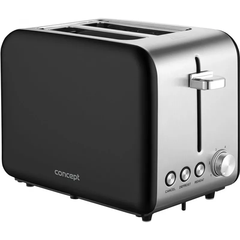 Toaster TE2052 Edelstahl schwarz