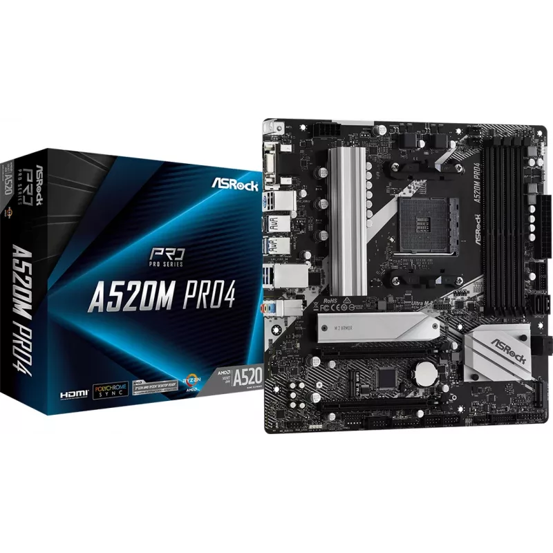Motherboard ASRock A520M PRO4 Socket AM4 micro ATX