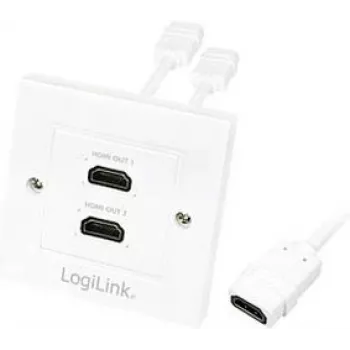 HDMI-Kabel LogiLink AH0015, Typ A, Buchse auf Buchse, Weiß