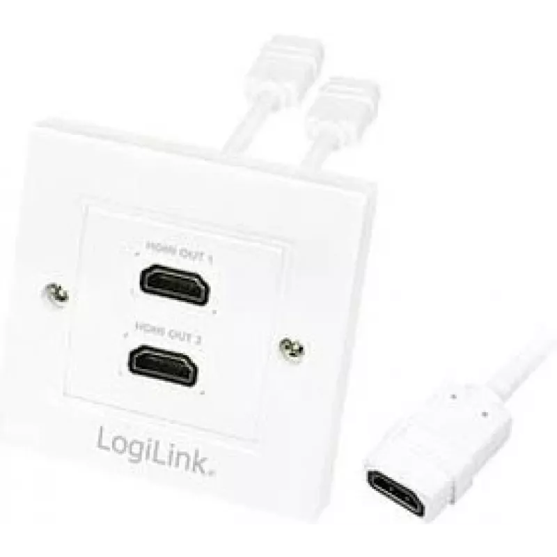 HDMI-Kabel LogiLink AH0015, Typ A, Buchse auf Buchse, Weiß