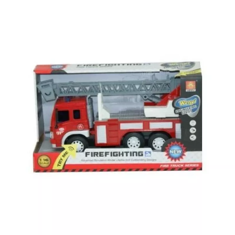 Madej Feuerwehr-Spielzeug mit Sound und Licht Modell 071925 — mechanisches Spielzeugfahrzeug