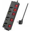 Power Extension LogiLink LPS251 1.5m 4 AC Outlets Indoor Schwarz