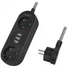 Stromverlängerungskabel LogiLink LPS262U 1,5 m 2 AC-Steckdosen Innenbereich Schwarz