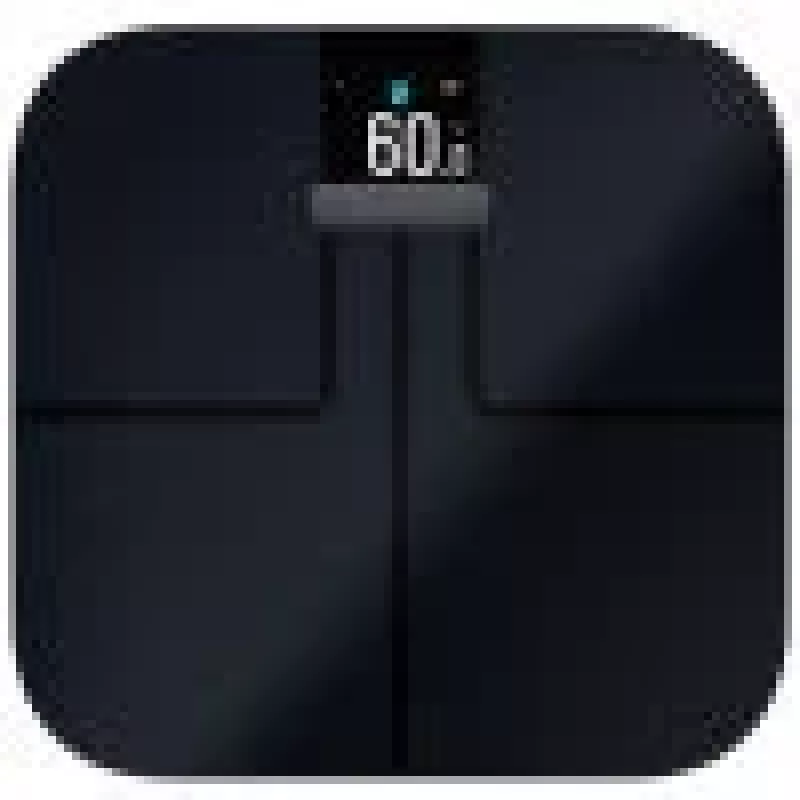 Elektronische Personenwaage GARMIN Index S2 — schwarz, max. 181,4 kg, Wi‑Fi/Bluetooth, Körperzusammensetzung