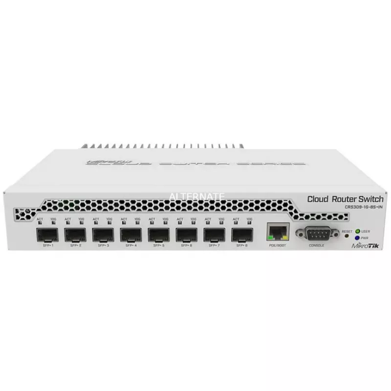 Mikrotik CRS309-1G-8S+ Managed Gigabit Ethernet (10/100/1000) Power over Ethernet (PoE) Weiß