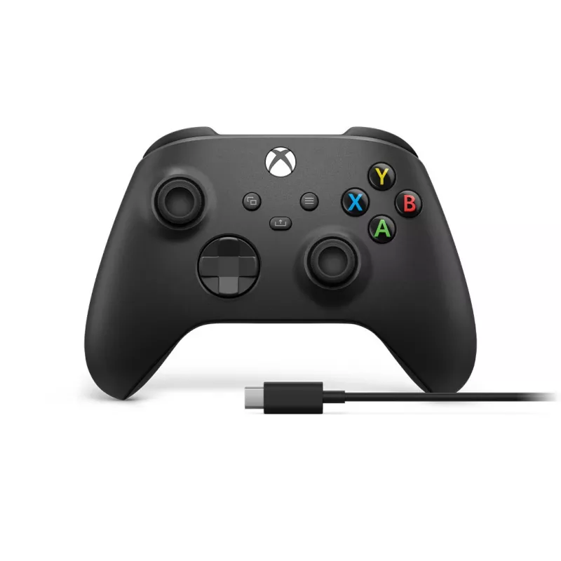Microsoft Xbox Wireless Controller + USB-C-Kabel Schwarz Gamepad Analog / Digital PC, Xbox One, Xbox One S, Xbox One X, Xbox Series S, Xbox Series X