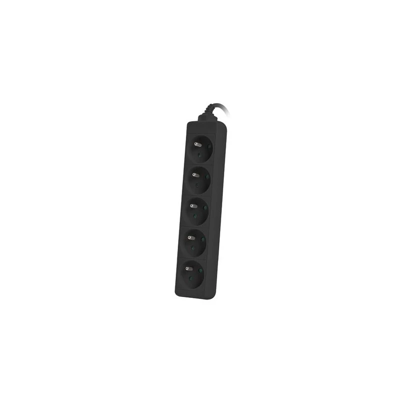 Lanberg PS0-05E-0300-BK Verlängerungskabel 3 m 5 AC-Ausgänge Innen Schwarz (PS0-05E-0300-BK)
