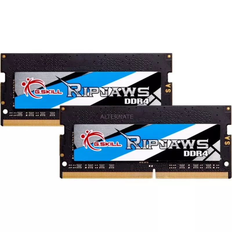 SO-DIMM 16 GB DDR4-3200 (2x 8 GB) Dual-Kit, Arbeitsspeicher schwarz, F4-3200C22D-16GRS, Ripjaws, INTEL XMP