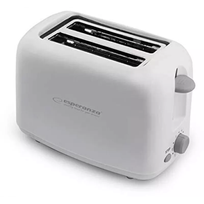 Esperanza EKT002 Ciabatta Toaster, 2 Schlitze, 600 W, Weiß