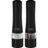 Russell Hobbs 28010-56 Electric Salt Mill Set (High Quality, Automatic, Adjustable Grinding, Light on Base, Schwarz Metal Design) Pepper Mill
