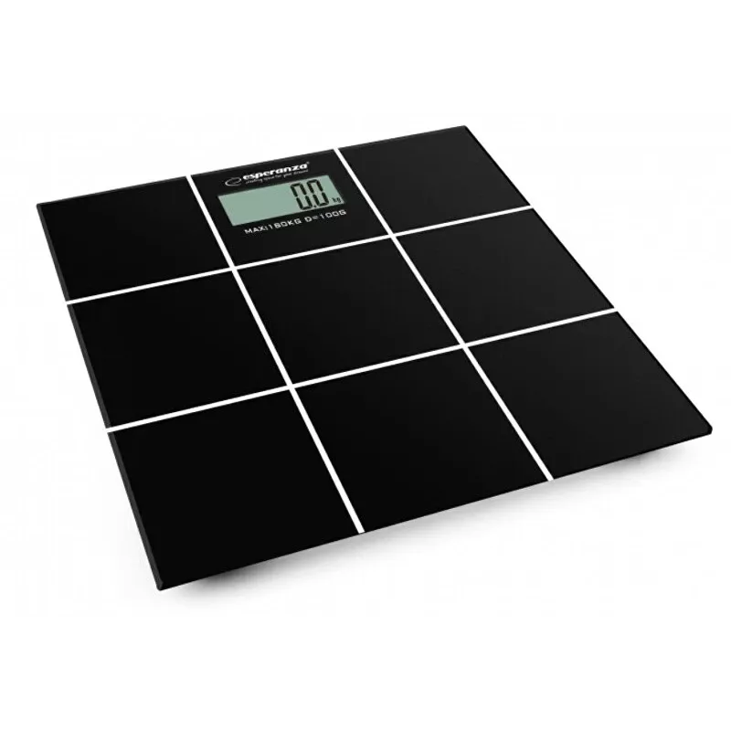 Personenwaage Esperanza EBS004 - elektronisch, 180 kg, schwarzes Glas