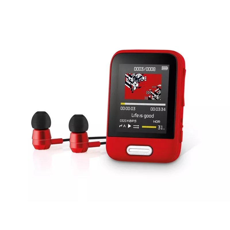Tragbarer MP3-/MP4-Player SENCOR SFP 7716RD — 16 GB Speicher, kompakter Media-Player