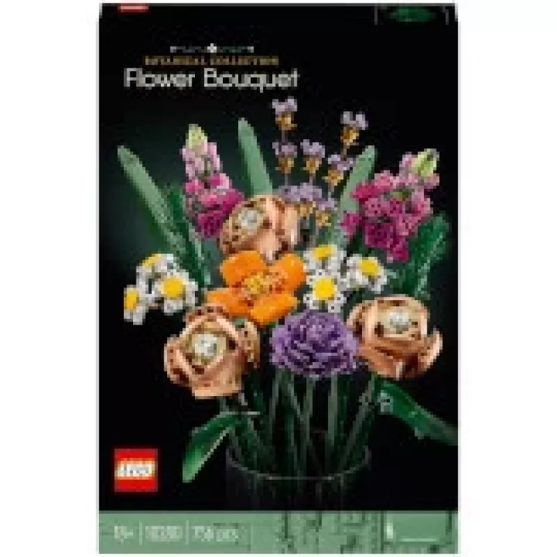 LEGO 10280 Icons Blumenstrauß Künstliche Blumen Set für Erwachsene Dekorative Wohnaccessoires Geschenkidee für Frauen Männer Sie & Ihn Ehefrau oder Ehemann