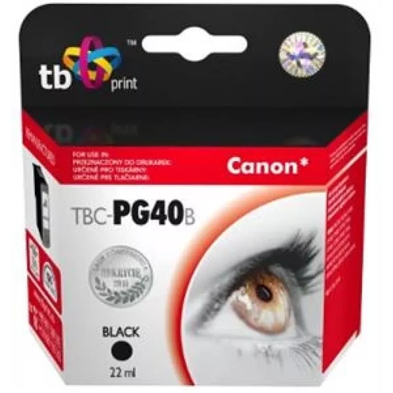 Tinte TBC-PG40B (Canon PG-40) Schwarz wiederaufbereitet