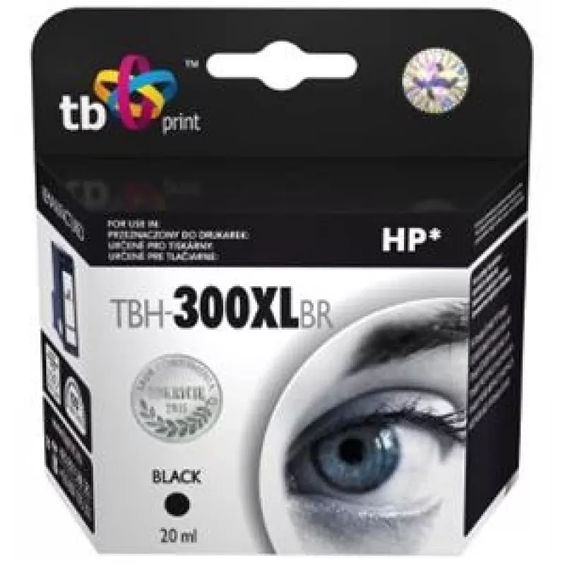 Ink für HP DJ F2420 Schwarz wiederaufbereitet TBH-300XLBR