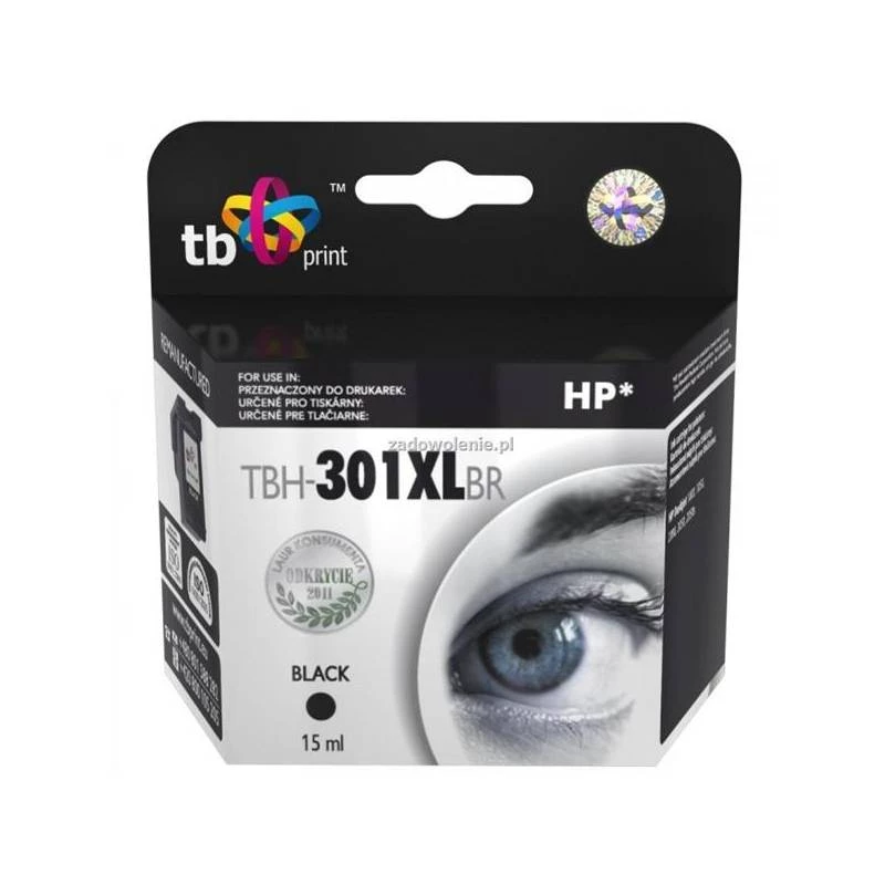 Tinte für HP DJ1050/2050 Schwarz wiederaufbereitet XL TBH-301XLBR
