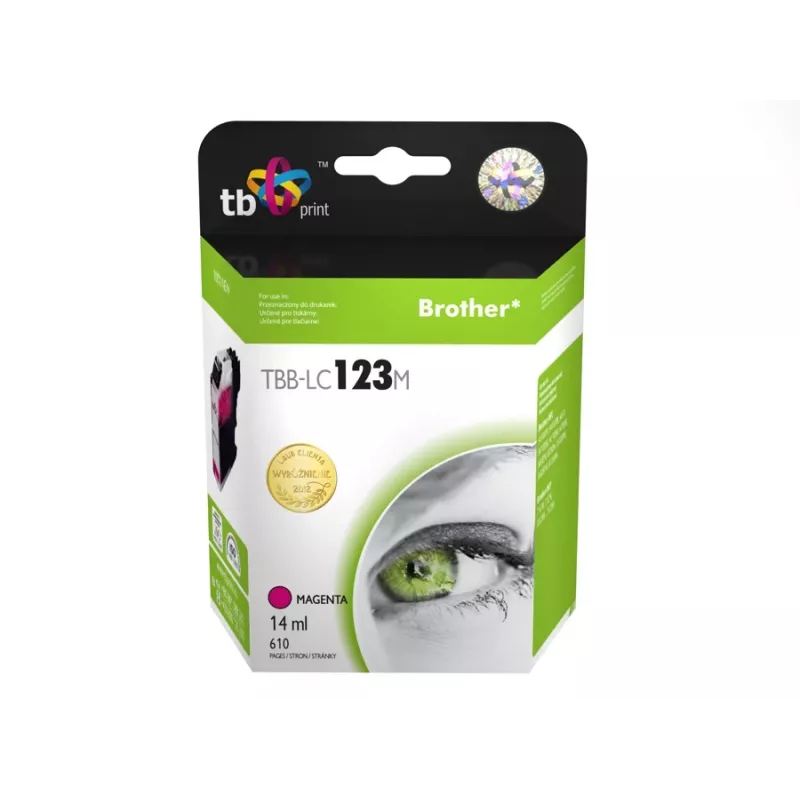 Tintenpatrone kompatibel mit Brother LC123M 100% Neu