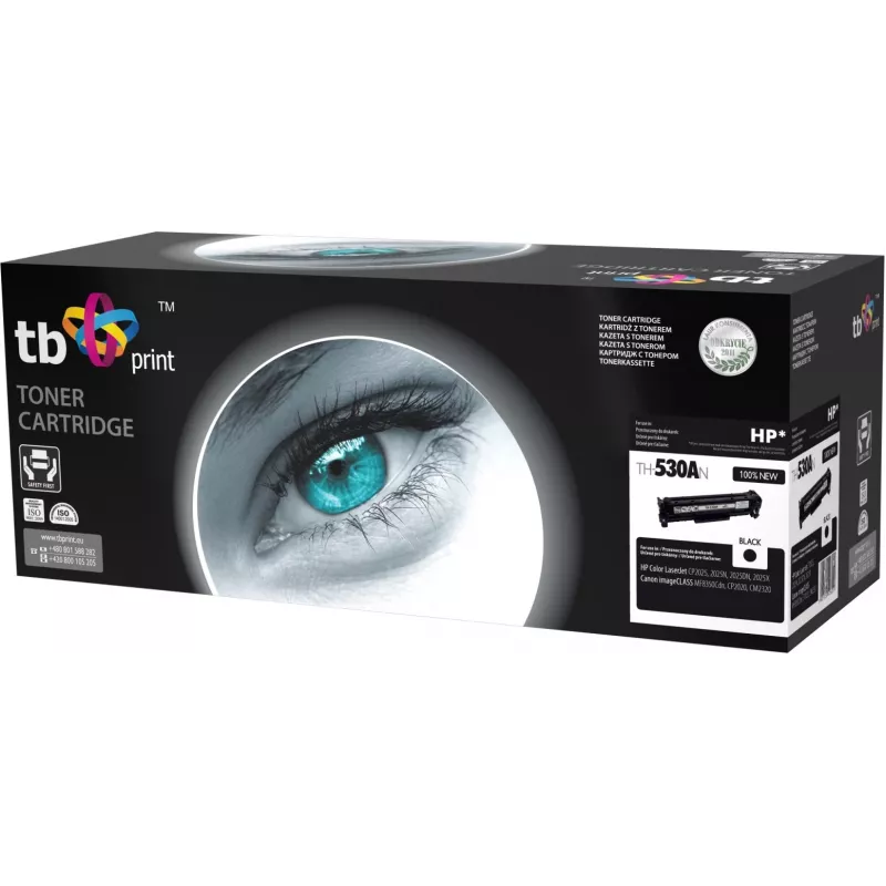 Toner TB kompatibel mit HP CC530A, 100% neu, Schwarz