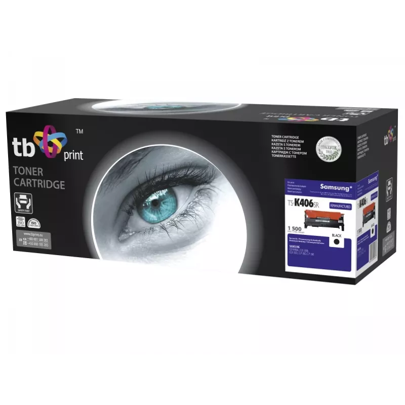 Toner TB kompatibel mit Samsung CLT-K406S, schwarz, 1500, rem.