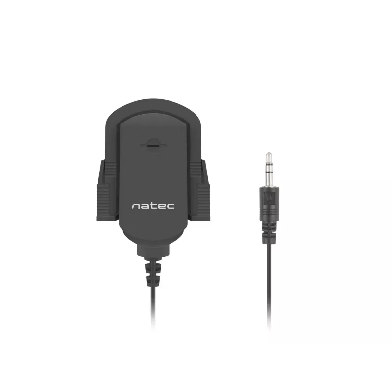 Ansteckmikrofon NATEC NMI-1352, kabelgebunden 3,5 mm, Empfindlichkeit -58 dB, 50–16000 Hz, 1,8 m Kabel, 20 g