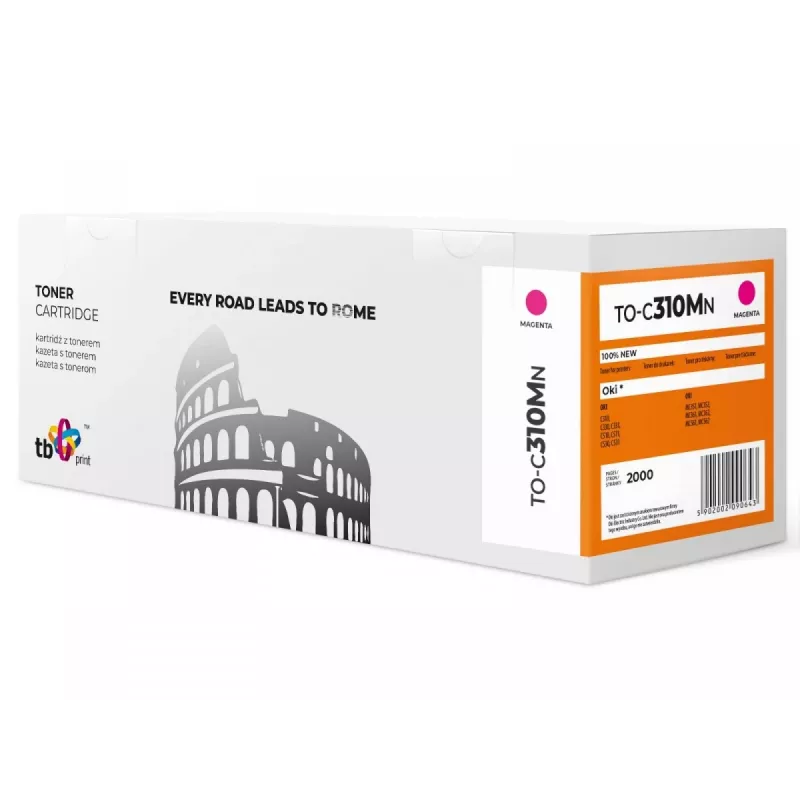 Toner für OKI C310 TO-C310MN Magenta 100% neu
