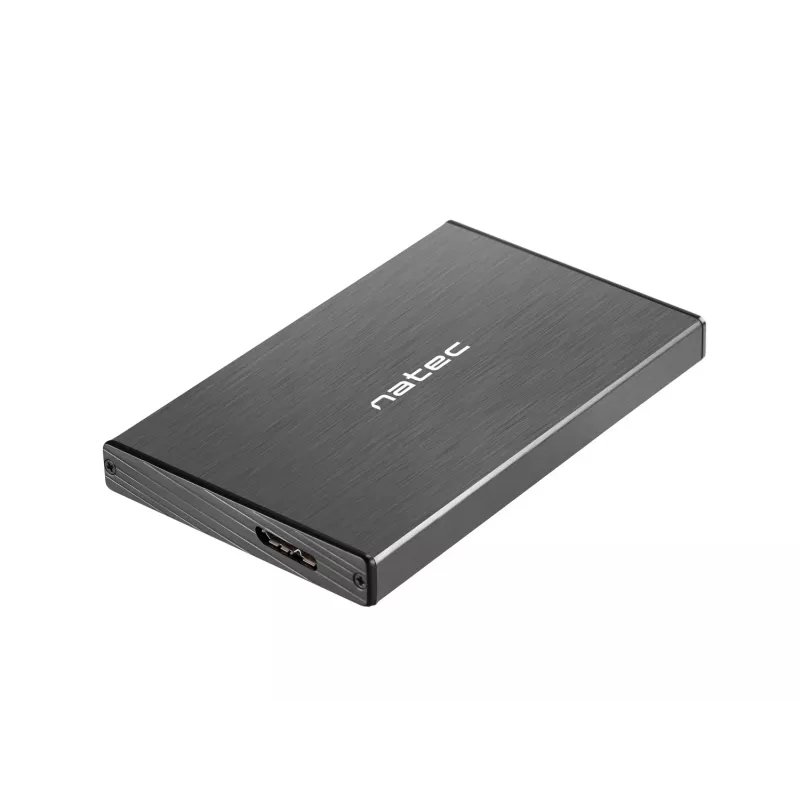 NATEC RHINO GO Gehäuse USB 3.0 für 2,5'' SATA HDD/SSD, schwarz Aluminium