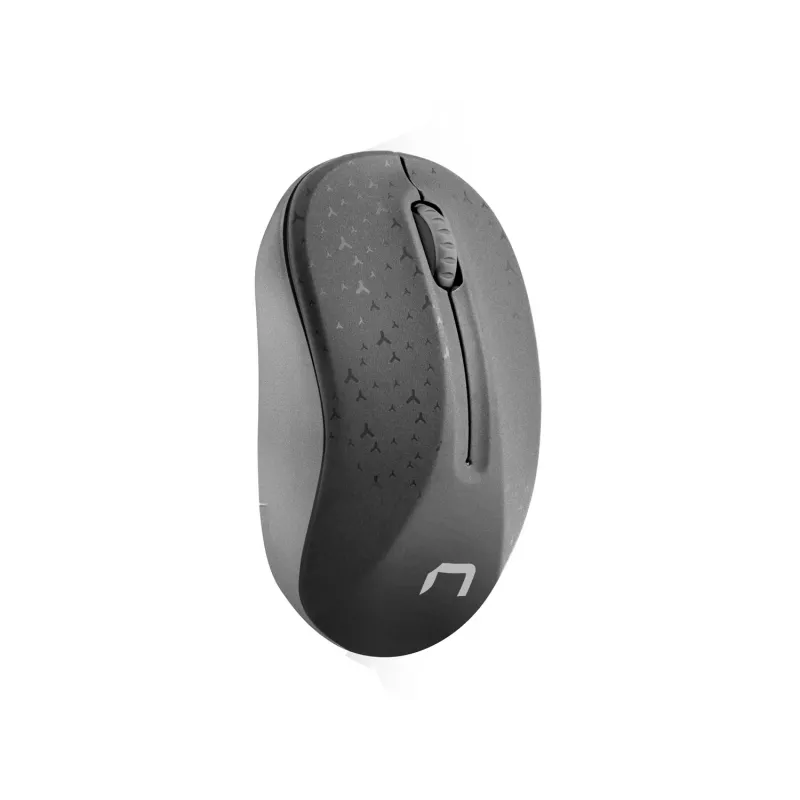 Kabellose optische Büromaus NATEC Toucan Office RF — beidhändig, 1600 DPI, 3 Tasten, Rad, grau/schwarz