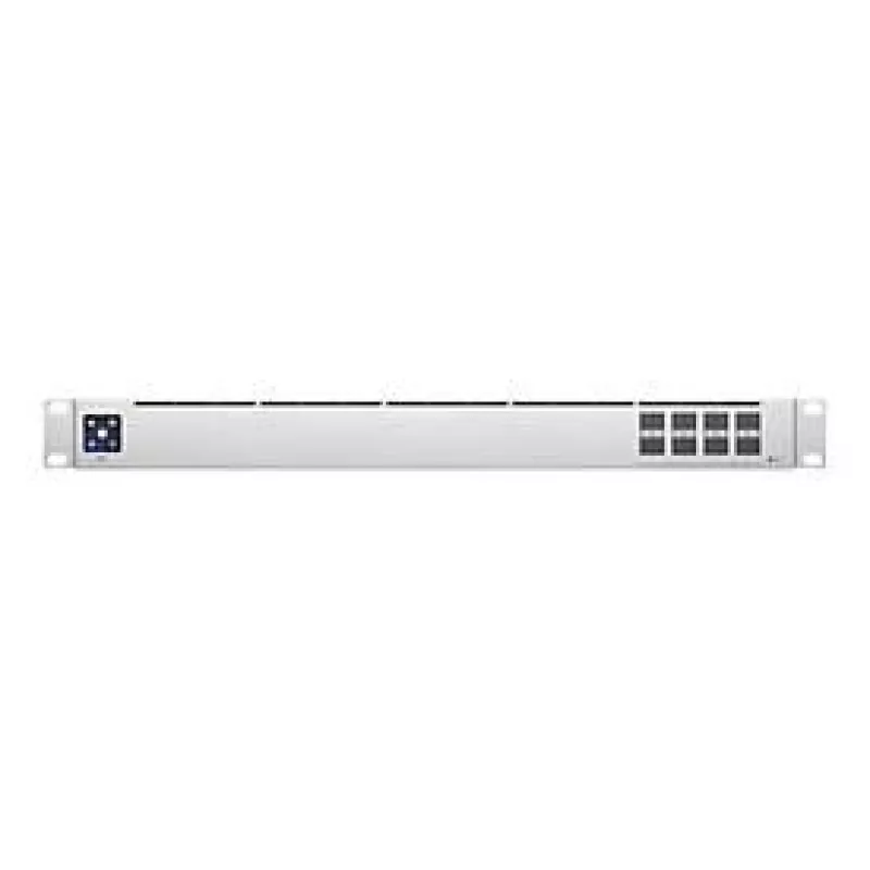 Verwalteter L2-Netzwerk-Switch UBIQUITI USW-Aggregation — 8 SFP+-Slots, 10G-Unterstützung, lüfterlos, 1U-Rack, silber