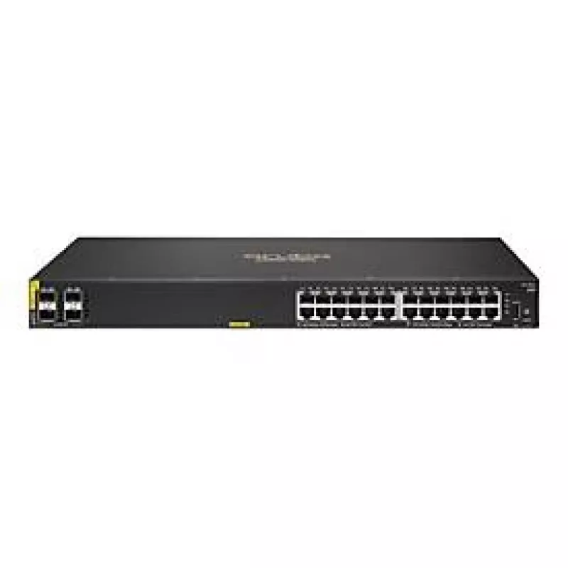 HPE Aruba Networking CX 6100 24G Class4 PoE 4SFP+ 370W Managed L3 Gigabit Ethernet (10/100/1000) Power over Ethernet (PoE) 1U Schwarz