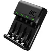 Batterieladegerät Grün Cell GC VitalCharger USB, 4-Steckplätze, AA/AAA, USB-betrieben, schwarz