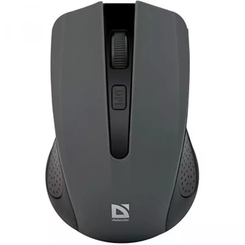 Kabellose optische Maus DEFENDER MM-935 RF, beidhändig, 1600 DPI, grau, USB-Empfänger, AAA-Batterien
