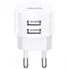 USAMS US-CC080 T20 Dual-USB-Rundreiseladegerät, 10,5 W, Weiß