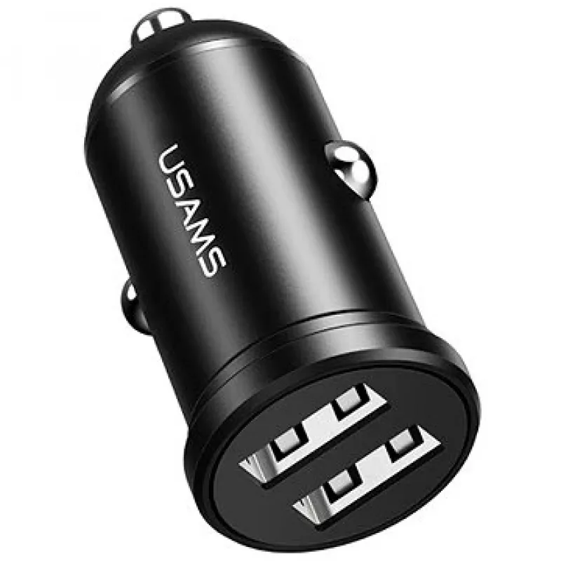 Autoladegerät usams USA000867 — Dual USB 2×2,4A, Schwarz