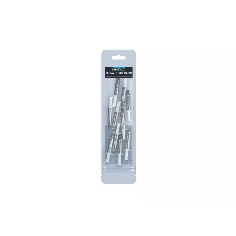 Wärmeleitpaste NATEC Husky Pack NPT-1581, Wärmeleitfähigkeit 4,63 W/m·K, grau, -30–280 °C, 10 Stück