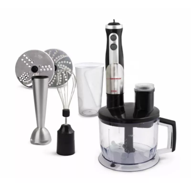 Esperanza EKM004 Stabmixer 0,6 L Schwarz, Silber, Transparent 800 W